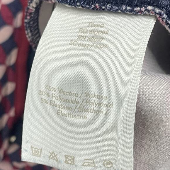 Boden Hampshire Pants 8 Old Money Preppy Geometric Retro Ankle Stretch Trousers - Picture 4 of 8